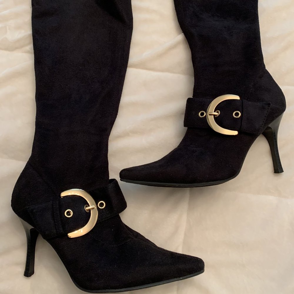 Black Suede Boots by Madeline - Picture 2 of 4
